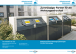 Minibild der Broschüre, öffnet internen Link zur PDF Abfallstellplätze im Geschoßwohnungsbau