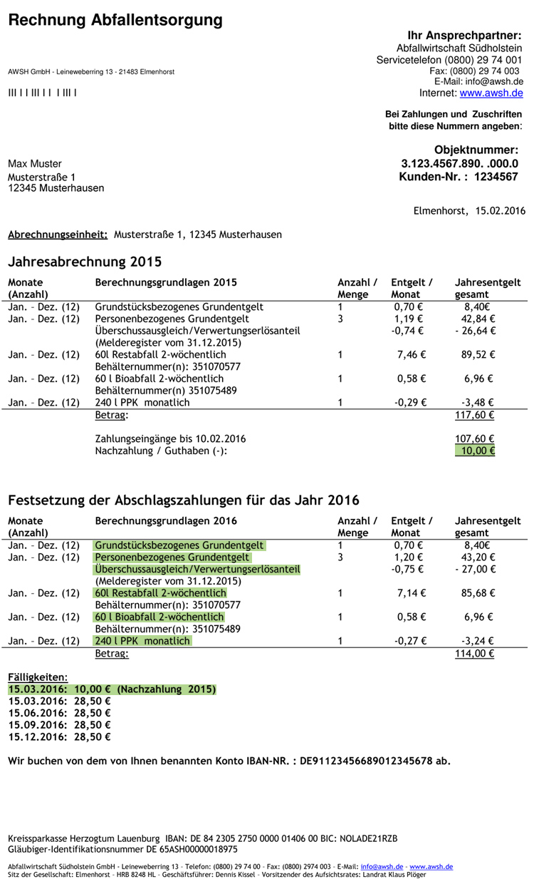 Interaktive Rechnungserklärung